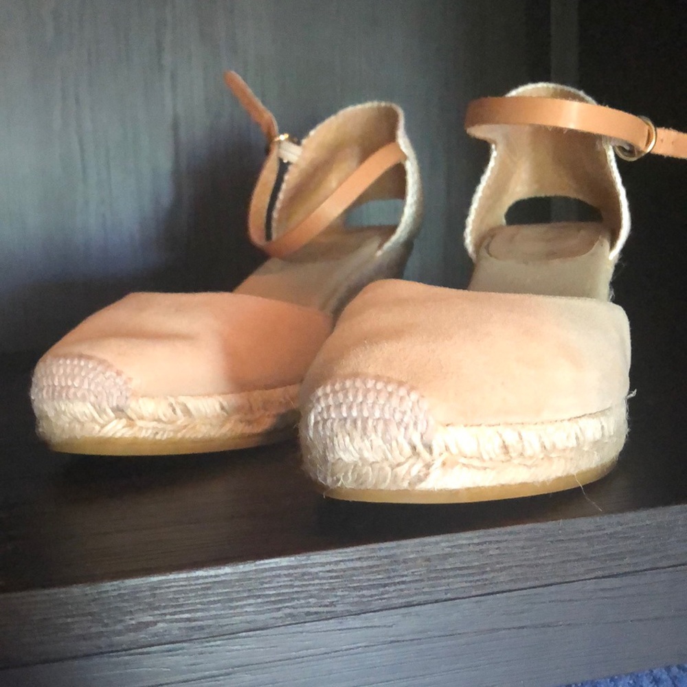 Suede wedge espadrilles